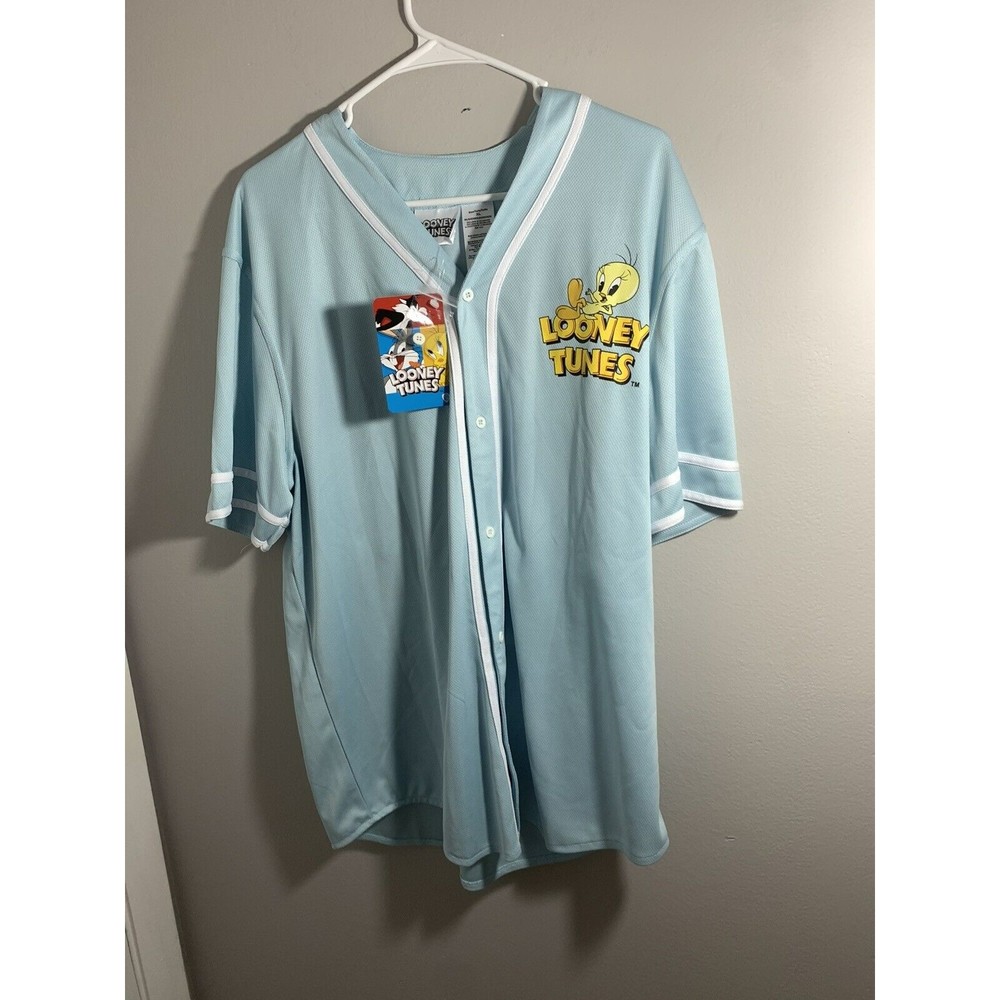 Womens Looney Tunes Tweety Taz Lola Marvin Bugs Buny  Baseball Jersey  X…